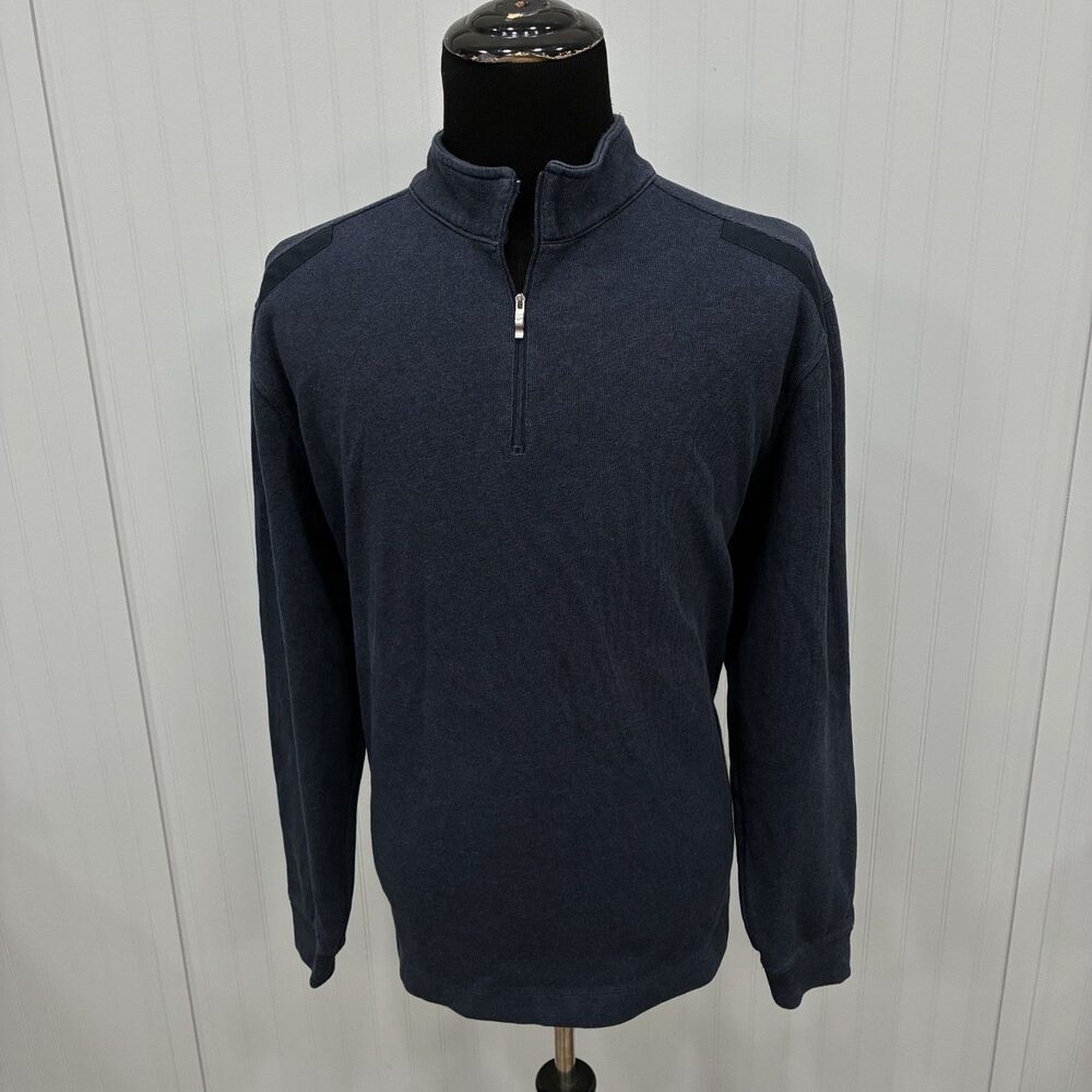 Nike Golf Dri-Fit 1/2 Zip Pullover Heather Blue Cover-Up Sweater Men's Size XL